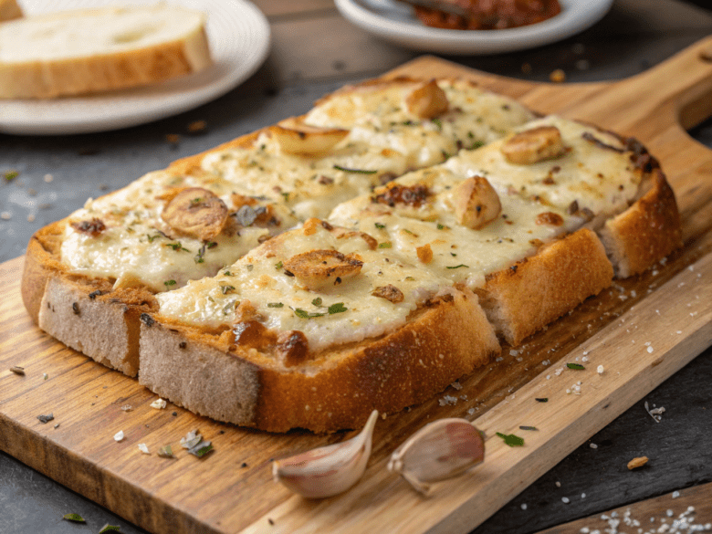 garlic toast pizzas