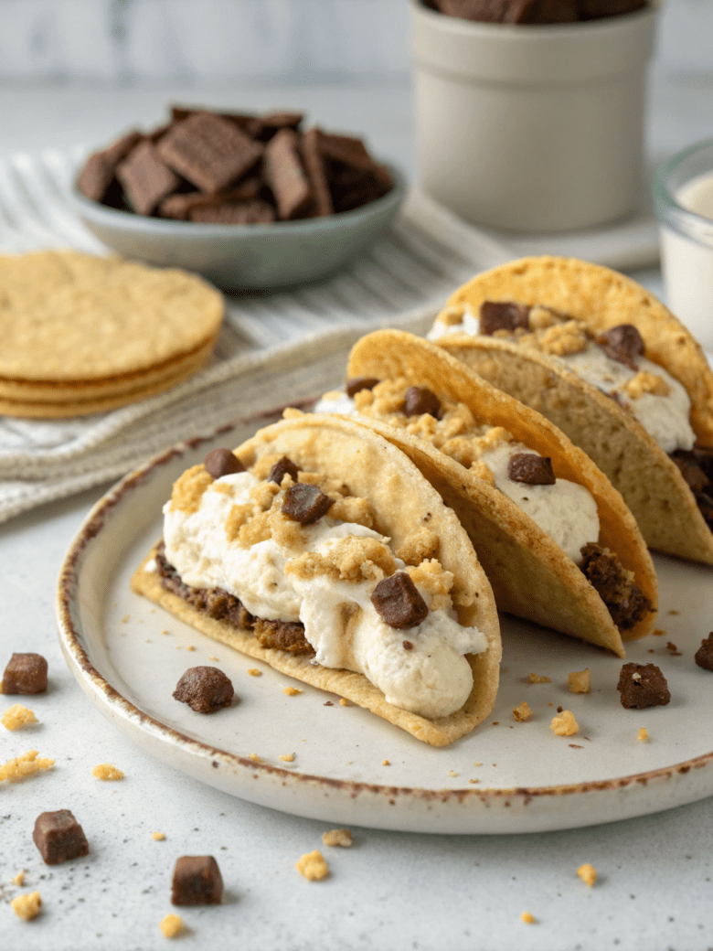 Cheesecake Cookie Dough Tacos