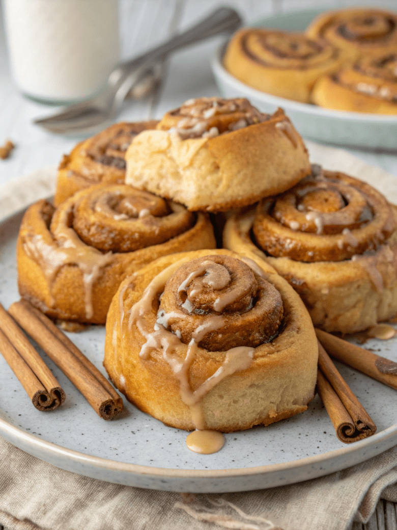 Pumpkin Cinnamon Rolls Recipe with Maple Icing
