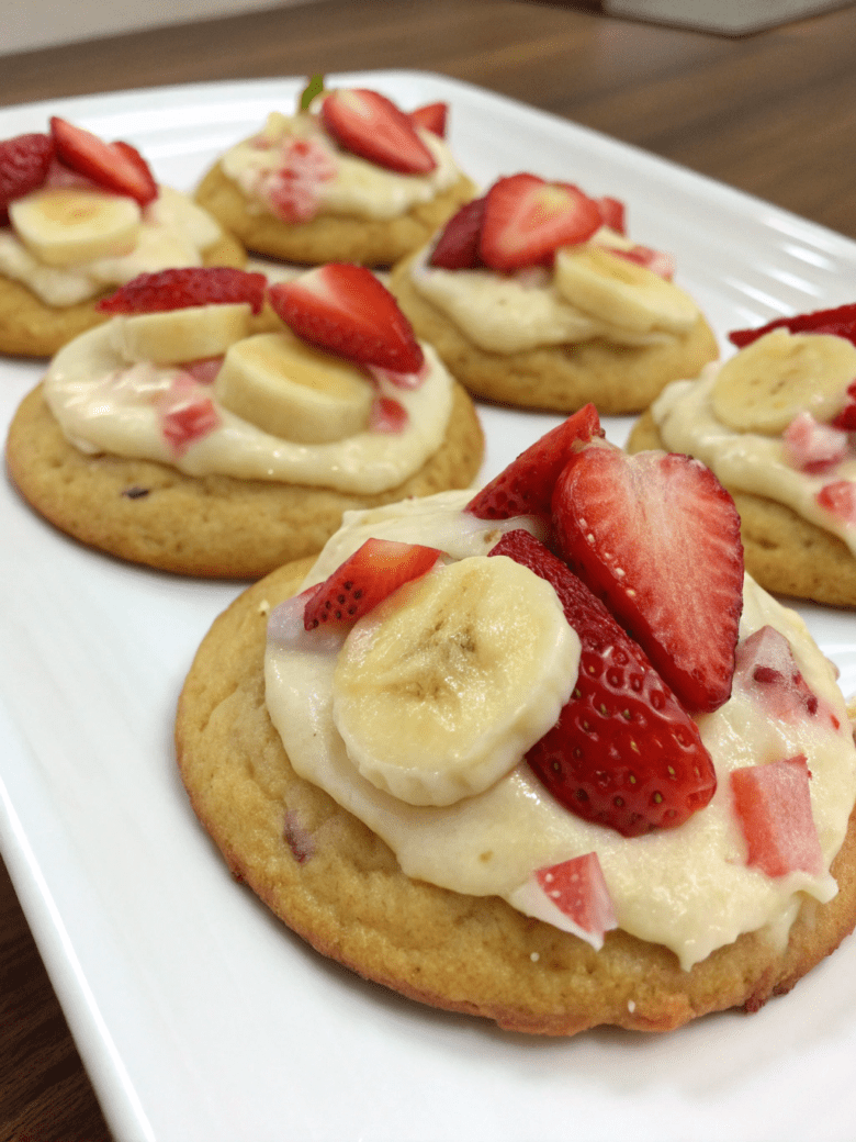 Strawberry Banana Pudding Cookies