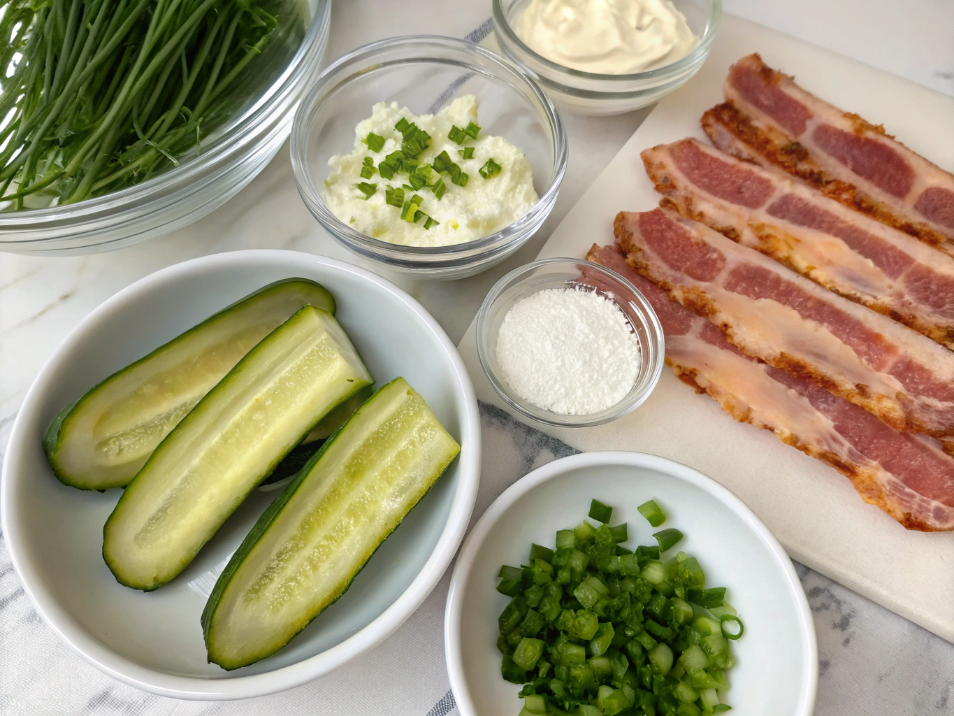 Air Fryer Stuffed Pickles ingredients