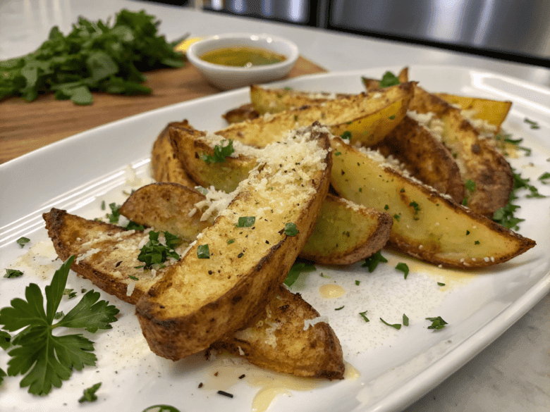 Baked Garlic Parmesan Potato Wedges