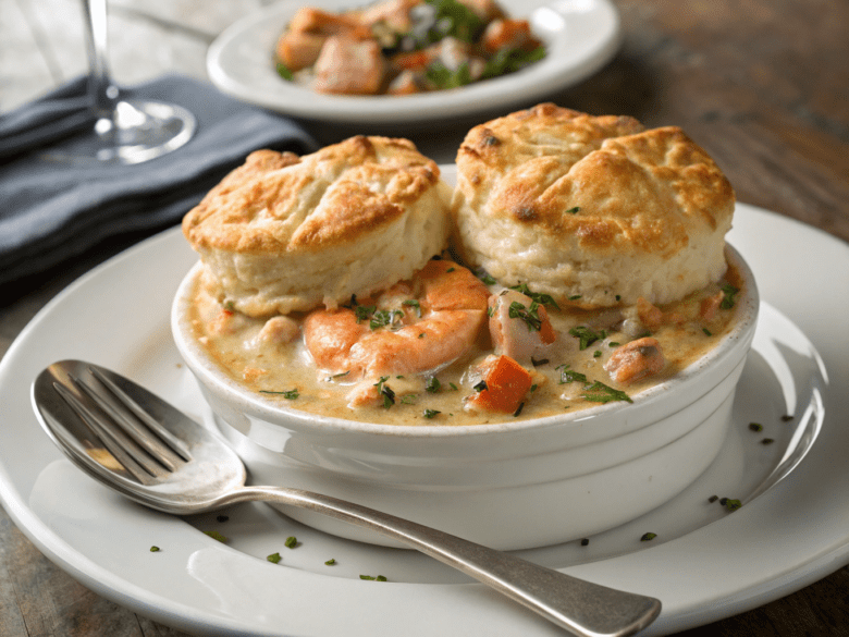 Cheddar Bay Biscuit Seafood Pot Pie