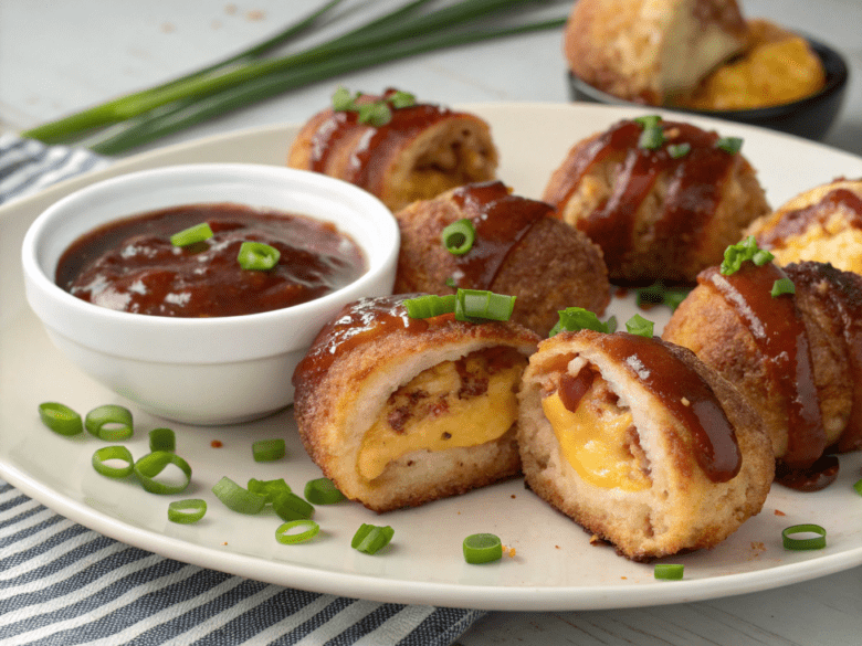 Cheddar-Stuffed BBQ Bacon Bombs