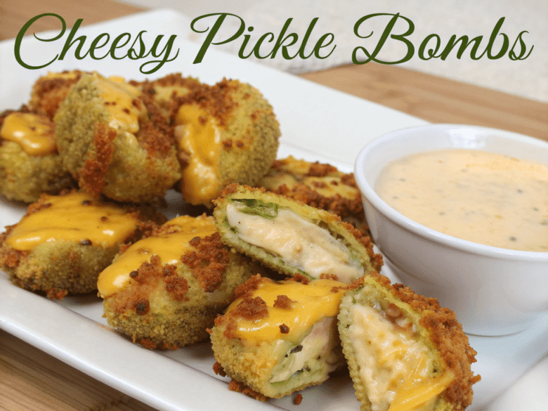 Cheesy Pickle Bombs