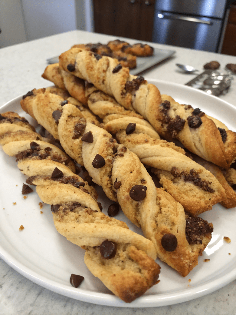 Chocolate Chip Cookie Dough Twists