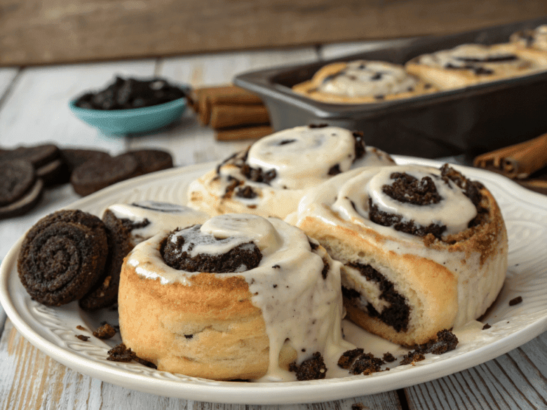 Oreo-Stuffed Cinnamon Rolls