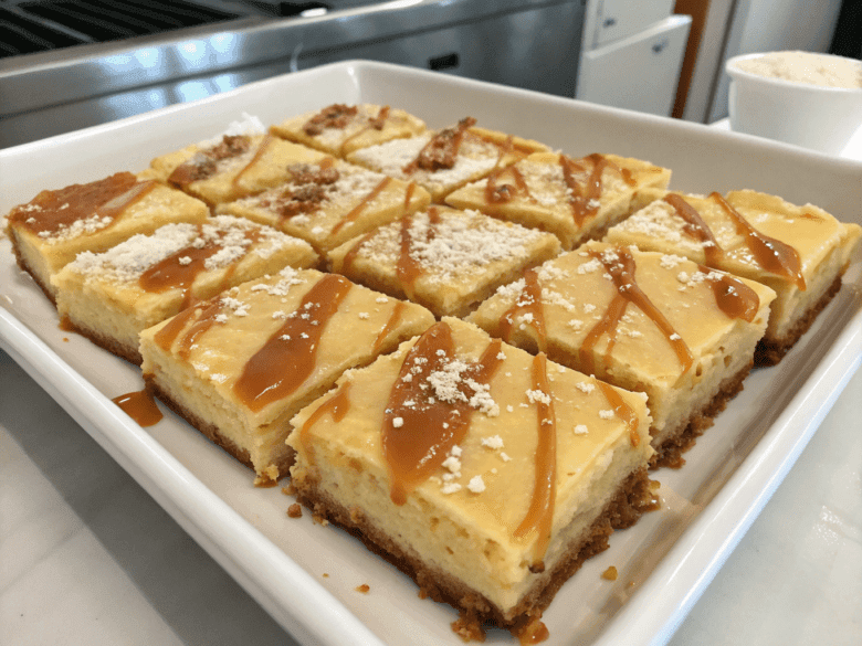 Salted Caramel Cheesecake Bars