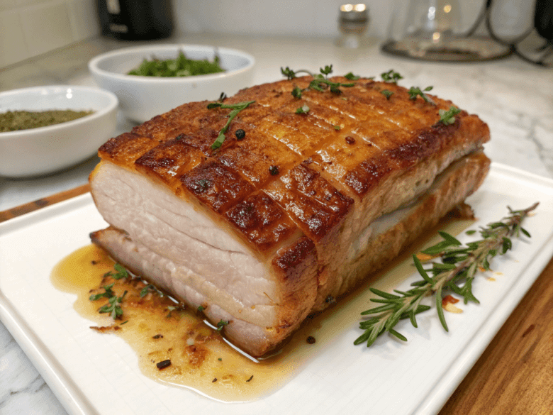 Sous Vide Roasted Pork Belly