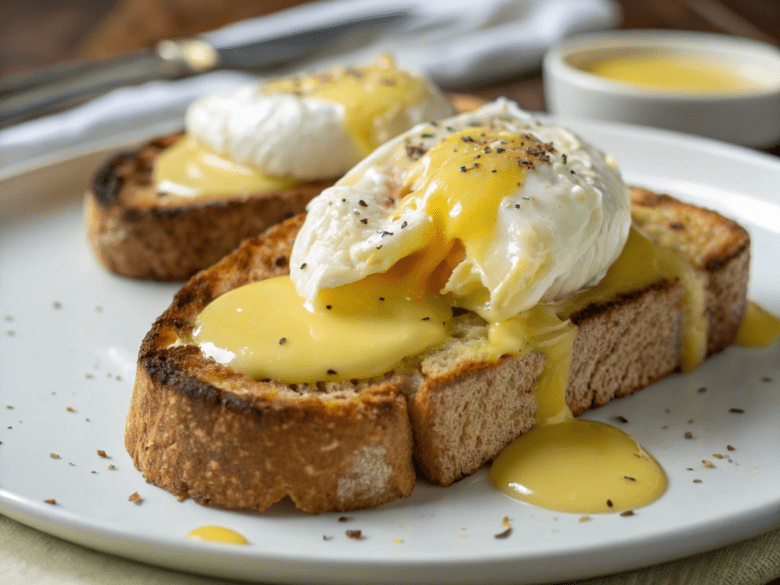 Toasted Sourdough Bread, Poached Egg and Hollandaise