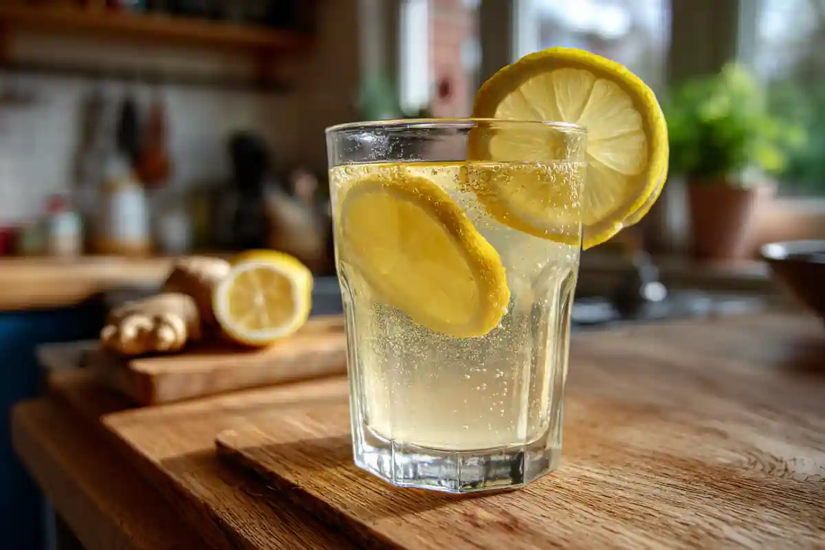Basic Mounjaro drink recipe with lemon and ginger.