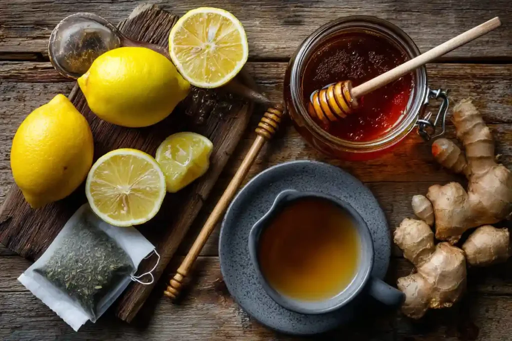 Ingredients for the Brazilian Mounjaro Recipe Detox Drink.