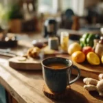 Mounjaro recipes for weight loss – a cozy detox drink with lemon, green tea, and ginger.