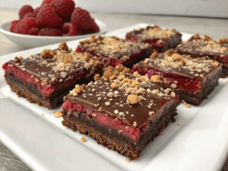 chocolate raspberry crumb bars