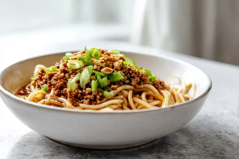 Delicious Dan Dan Noodle Soup made effortlessly in a Cookeo.