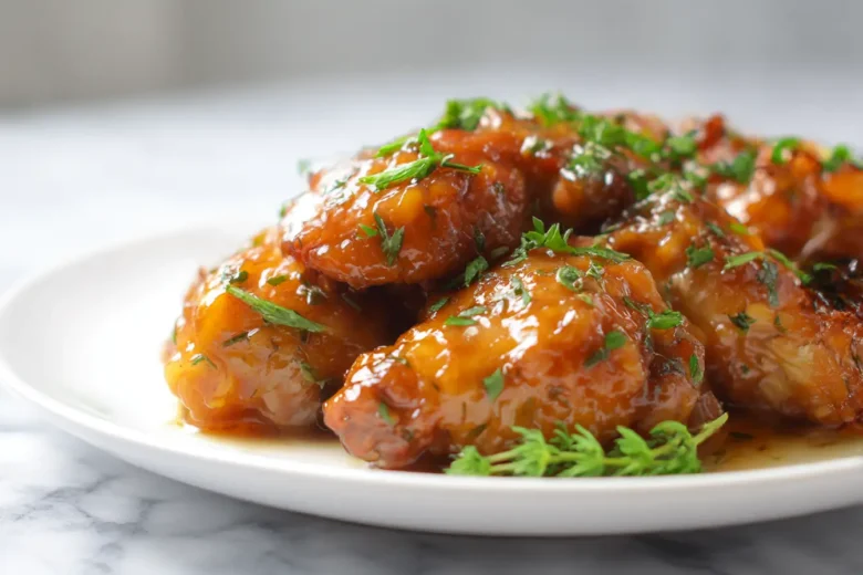 Delicious honey lemon chicken, perfectly cooked and full of flavor.