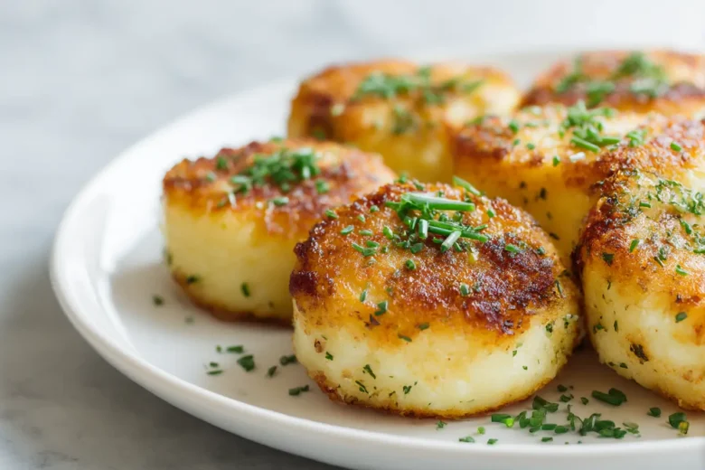 Delicious mashed potato bacon cakes, crispy and flavorful