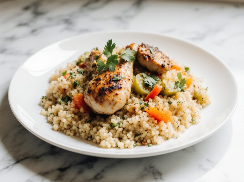 Syrian chicken couscous made in a Cookeo, flavorful and satisfying