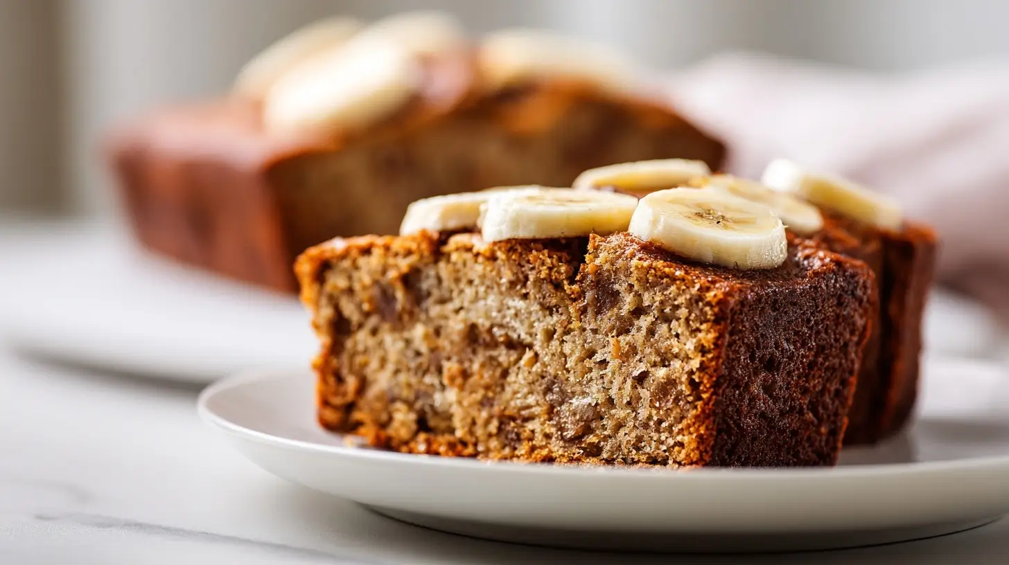 Delicious homemade banana bread using just 2 ripe bananas.