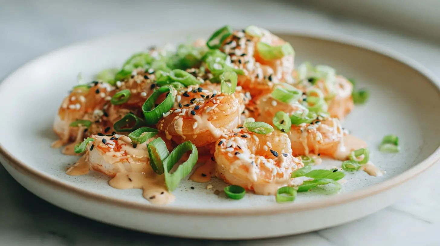 Delicious bang bang sauce served with shrimp