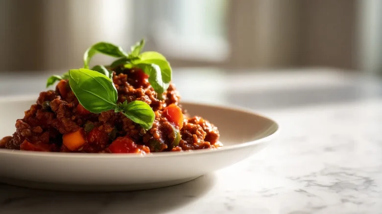 Delicious and savory meat sauce perfect for pasta dishes.
